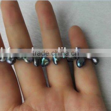 4-5mm Black Baroque Freshwater Pearl Bracelet photo-3