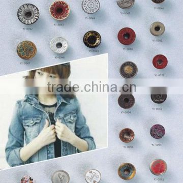 KMJ-2118 classical design metal jeans snap buttons ,garment sanp button