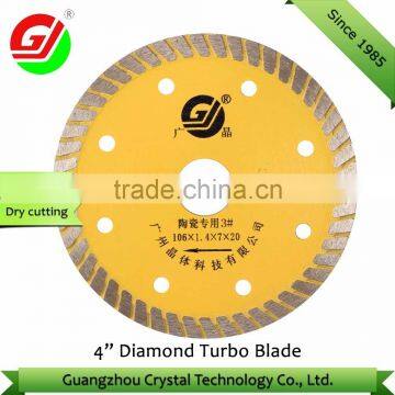 Continuous Rim Sintered Diamond Cutting Saw Blade 4" Ceramic Blade