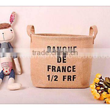 Waterproof Wholesale Manufacturer Green Jute and Include 4 Design Mixed Multi-function Debris Sundries Basket photo-2