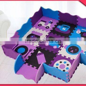 Hot Selling Educational EVA Puzzle Mat for Kids With Safety Guarder Non-toxic , 16pcs photo-2