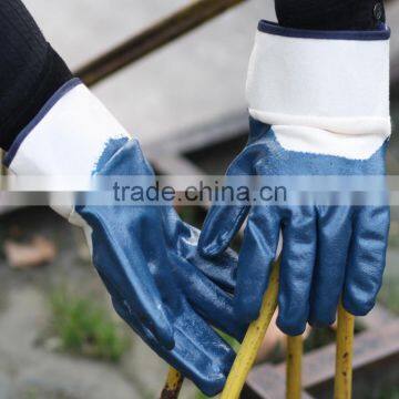 NMSAFETY nitrile coated heavy jersey heavy duty gloves EN388 4111