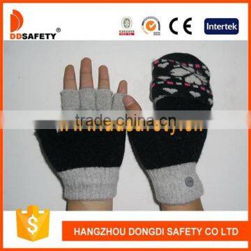 Black Winter Warmly Knitted Gloves Daily Glove