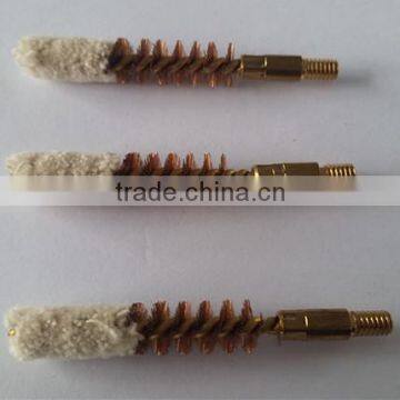 .338 Cal Mixed Cotton Tip Brass Bristle Bore Cleaner Head