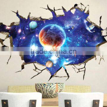 Space and Planets Design Adhesive 3D Wall Paper , Wall Sticker photo-6