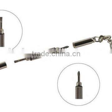 Two-Way Slotted& Phillips Mini Screwdriver With Key Chain photo-3