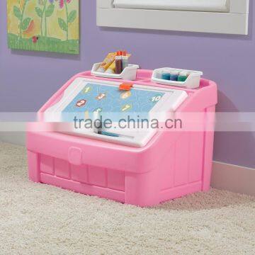 2016 New Custom Children Room Pink Plastic Toys Big Storage Box From ICTC Factory photo-2