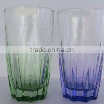 GH266 Glass Drinking Cup with colorful spray