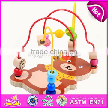 2017 new design funny kids play wooden wire bead maze toys W11B139