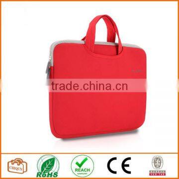 Laptop Case, PLEMO Nylon Lycra Fabric 14 Inch Laptop / Notebook Computer Case Briefcase Bag Pouch Sleeve, Red photo-2