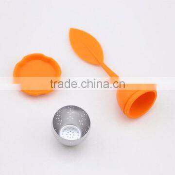 Good Quality Orange Handle Silicone Tea Strainer photo-6