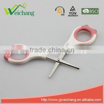 WCSC225 Premium Novelty Wholesale Soft Handle Colorful School Children Plastic Scissors Funny Shape New Handle Design photo-3