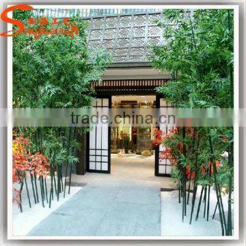 China Manufacturer Common Plastic Decorative Artificial Lucky Bamboo Fence for Sale photo-3