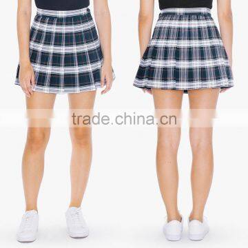 School Uniform Design Skirt Polyester, Rayon, Spandex Plaid Circle Mini School Uniform Plaid Skirts For Junior Girls