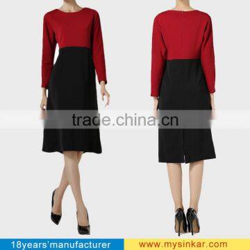 Long Sleeve Work Shealth Winter Dresses Lady Office Dress photo-2