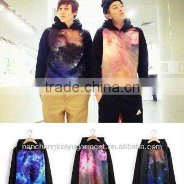 Men's Galaxy Digital Space Cosmic Graphic print / Sublimation Print Hip Hop T shirt Top Hoodies