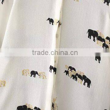 OEM Ladies Long Sleeve Pattern Printed Shirt photo-6