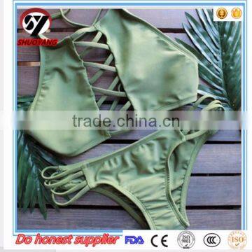 Full Open Fashion OEM Sexy Triangle Swimwear Bikini photo-3