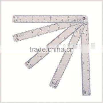 Kearing Brand Promotional Plastic Fine Shaped Scale Ruler ( 5pcs as 1 set ) with metal rivet # 8500-5