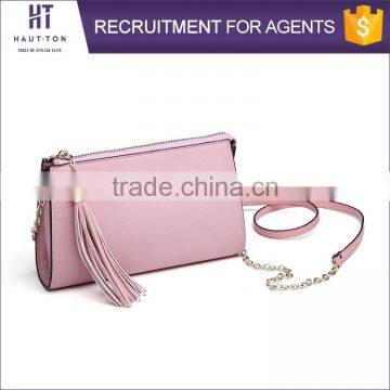 China Wholesale Ladies Small Pink Messenger Bags High Quality Popular Women Genuine Split Cow Leather Strap Shoulder Bag photo-4