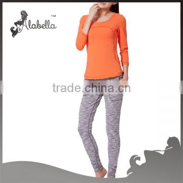 Autumn or winter breathable fitness&yoga wear for women long sports wear sets