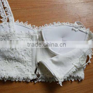 Hot 2015 Newest White Lace 2 Piece Set Knee Length Sexy Lady HL Bandage Dress Night Wear Celebrity Slim Dress photo-6