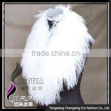 CX-A-52R Winter Women Big Detachable Mongolian Lamb Fur Collar photo-2