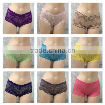 Very Hot Sale Mix Flower Lingerie Sexy Panties Lace Boyshorts S M L Size For $0.32 photo-6