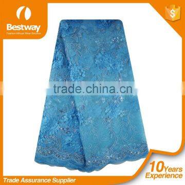 Bestway Textile FL0072 In Pink Color Dubai French Chantilly Lace Wholesale photo-2