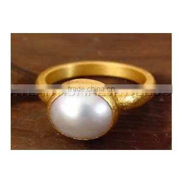 Pearls Gold Plated Rings