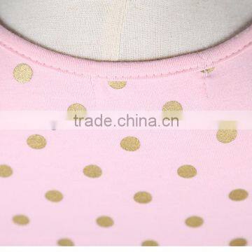 MGOO Wholesale Cotton Spandex Stylish Kids Toddler Girls Clothing Polka Dots Buttons Princess Dress photo-4