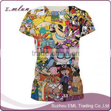 full print t shirt/ shirts for sublimation printing wholesale