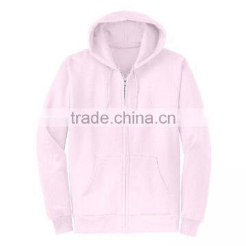 Wholesale Zip Up 65% Polyester 35% Cotton Plain Fleece Men's Hoodie Manufacturers photo-3