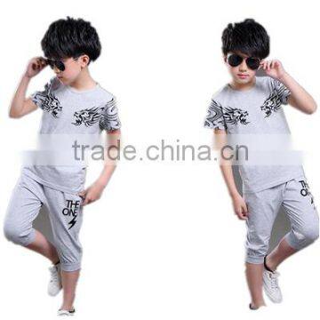 Custom Wholesale Good Quality Summer Boy t Shit Suit With Printing Dragon Children Shirt photo-3