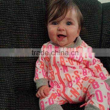 S17523A 2017 New Spring and Autumn Baby Newborn Star Print Soft Cotton Jumpsuit photo-5