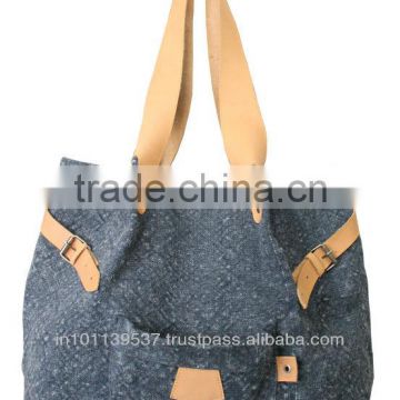 Jute Leather Tote