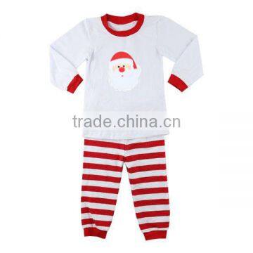 2017 Wholesale Toddler Boy Girl Cotton Christmas Pajamas Boutique Baby Clothes Red Green Kids Pajamas photo-2