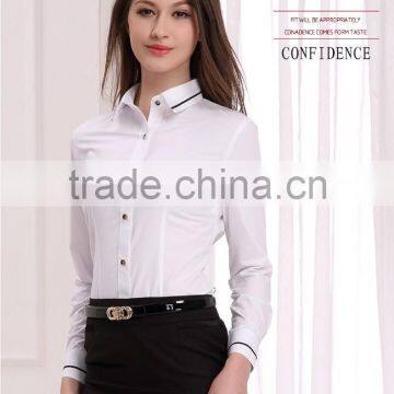2015 New Design Tops Of Long Sleeve Women's Formal Shirt (DSHL013)
