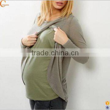 Organic Cotton Nursing Cover Breast Feeding T-shirt for Pregnant