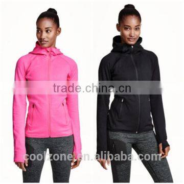 High quality wholesale outside jacket with hood comfortable sports wear for women