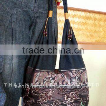 New Thai Silk Embroidered Handbag Tote Bag