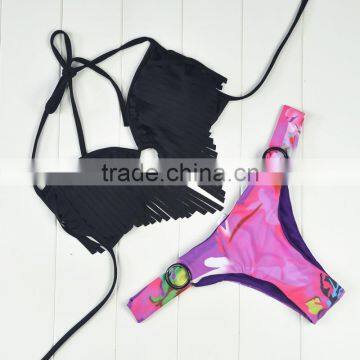 Polyester Bikini different size for choice & padded blue girls swimwear 59377