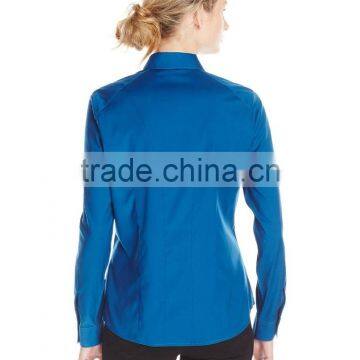 Women's High Quality Office Wear Formal Ink Color Long Sleeve Shirt Manufacturer photo-2
