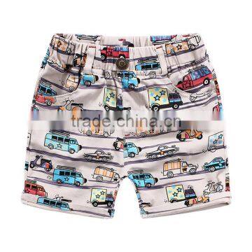 Casual style wholesale full printing cotton boys shorts