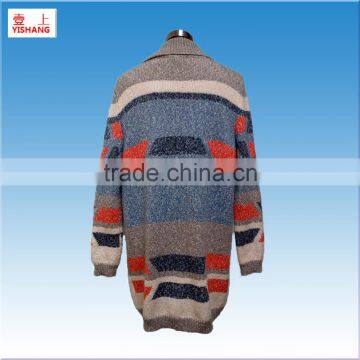 60%Acrylic 30%Nylon 10%Wool Fashion Jacquard Lady Fashion Sweater photo-2