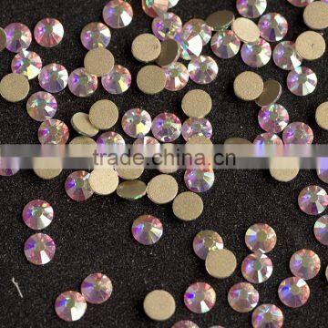 NHF 2058 CrystalAB Chaton Flat Back Glass Nail Rhinestones photo-4