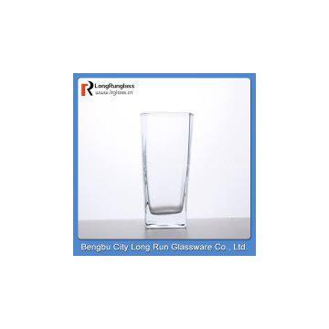 LongRun 305ml beer cooler square glass tumbler in clear wholesale