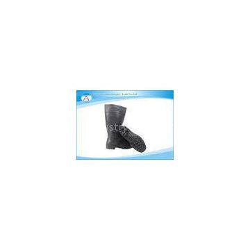 Durable Black 100% PVC Safety Industrial Rain Boots for Food Workshop