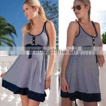 nautical striped maternity dress front button sleeveless maternity dresses for office