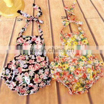 Floral Girl Boutique Clothes Newborn Baby Clothes Rompers Newest Printed Baby Romper photo-2